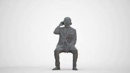 3D scanned man business, photorealistic archviz people for Enscape and SketchUp, three-quarter front view render