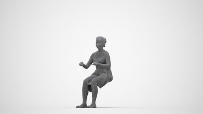 realistic 3D human woman formal formalaffairs, archviz people FBX OBJ for Blender, wireframe back view