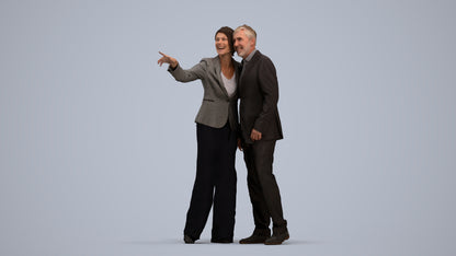 3D people model woman business, scanned human for 3ds Max rendering, standing pose render
