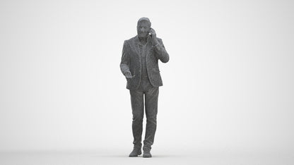 realistic 3D people man business, render-ready for V-Ray and Corona, FBX OBJ, three-quarter front view render
