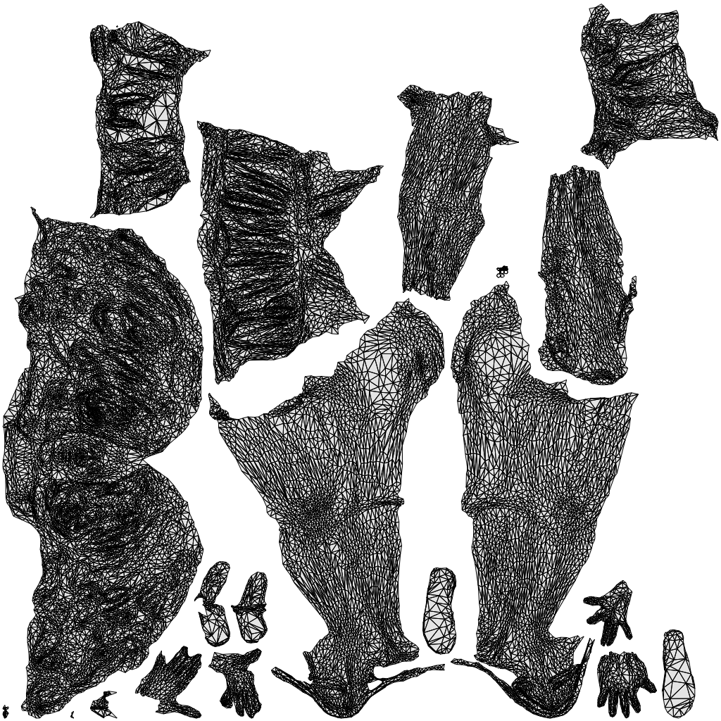 3D human model woman casual sitting, photogrammetry scanned person for archviz, wireframe top-down view