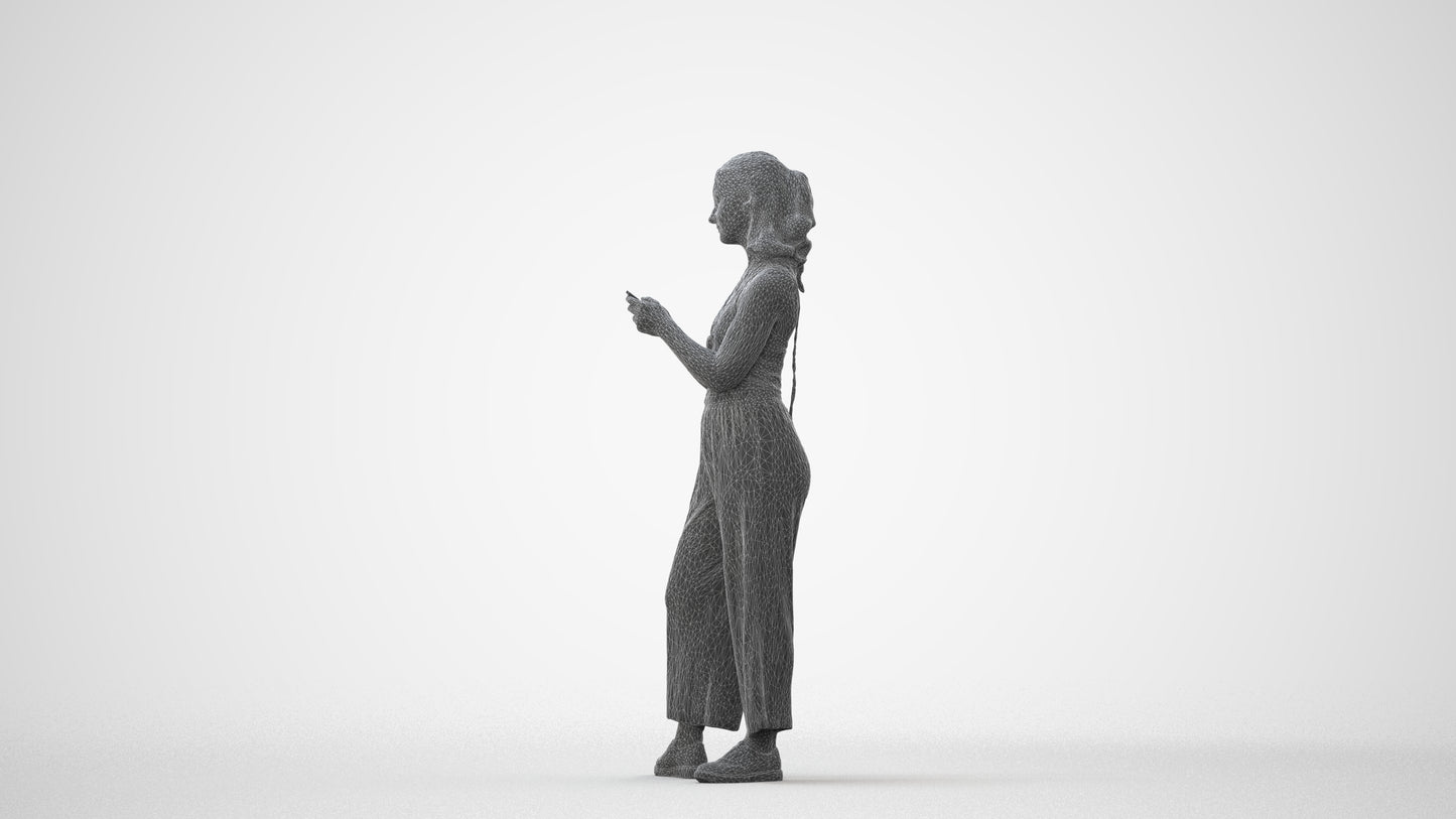 realistic 3D people girl casual kids, render-ready for V-Ray and Corona, FBX OBJ, square thumbnail