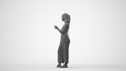realistic 3D people girl casual kids, render-ready for V-Ray and Corona, FBX OBJ, square thumbnail