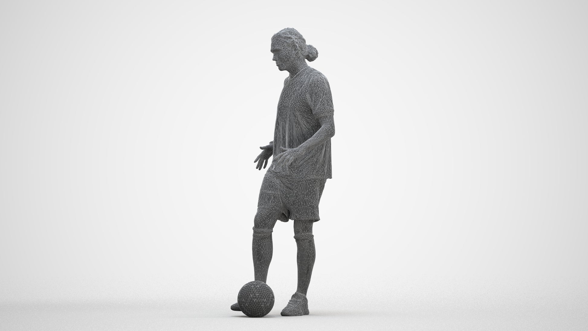 photogrammetry 3D man sport, realistic human model archviz FBX, three-quarter front view render