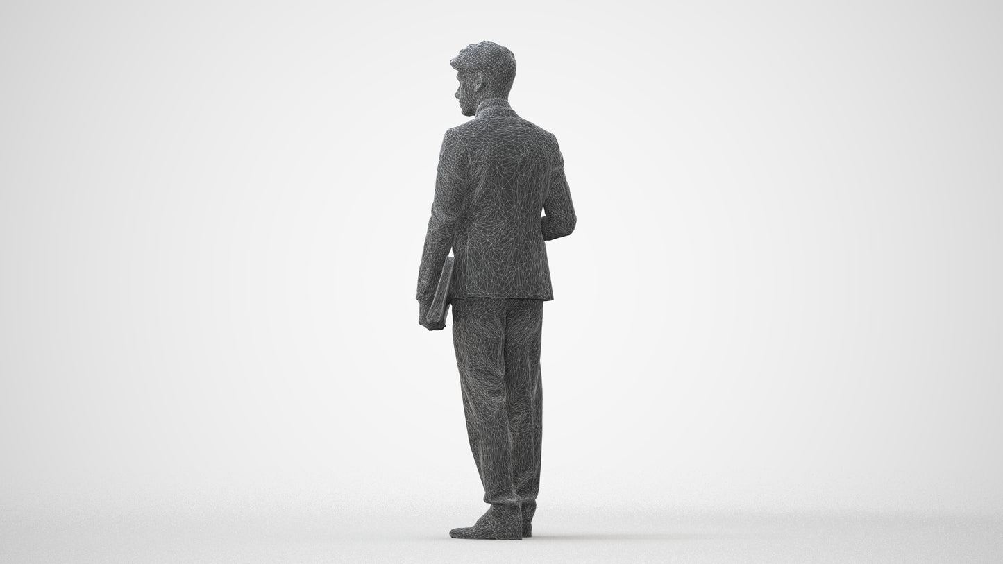 realistic 3D people man business, render-ready for V-Ray and Corona, FBX OBJ, square thumbnail