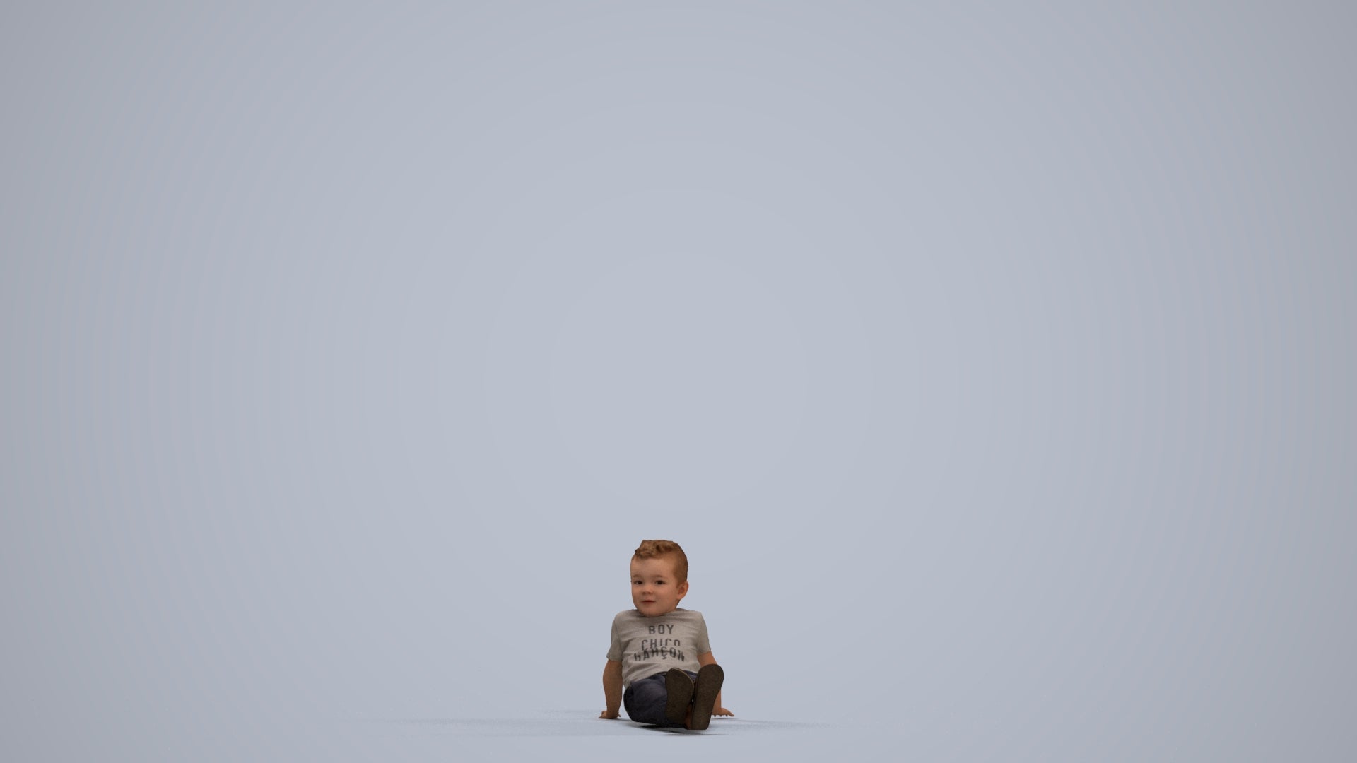 photogrammetry 3D boy casual kids, realistic human model archviz FBX, standing pose render