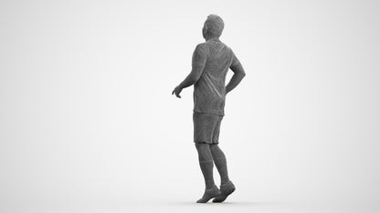 realistic 3D people man sport, render-ready for V-Ray and Corona, FBX OBJ, wireframe front view