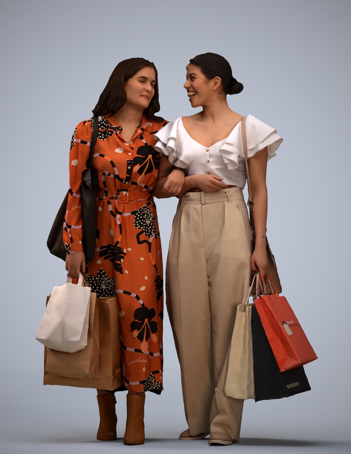 3D people model woman business mix, scanned human for 3ds Max rendering