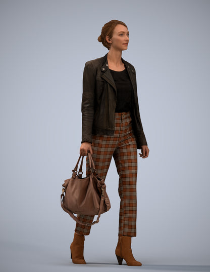 realistic 3D people woman business walking, render-ready for V-Ray and Corona, FBX OBJ