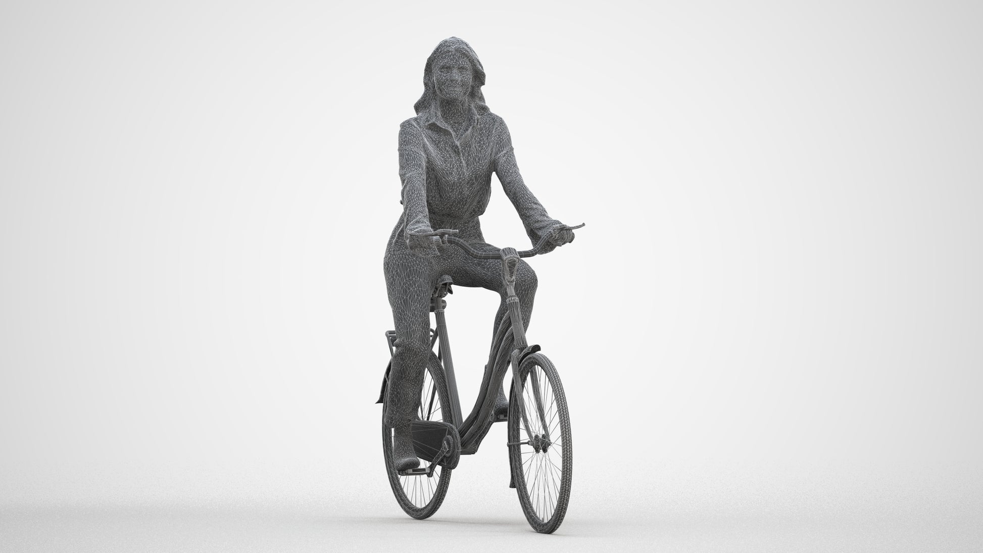 photogrammetry 3D woman business mix, realistic human model archviz FBX, three-quarter front view render