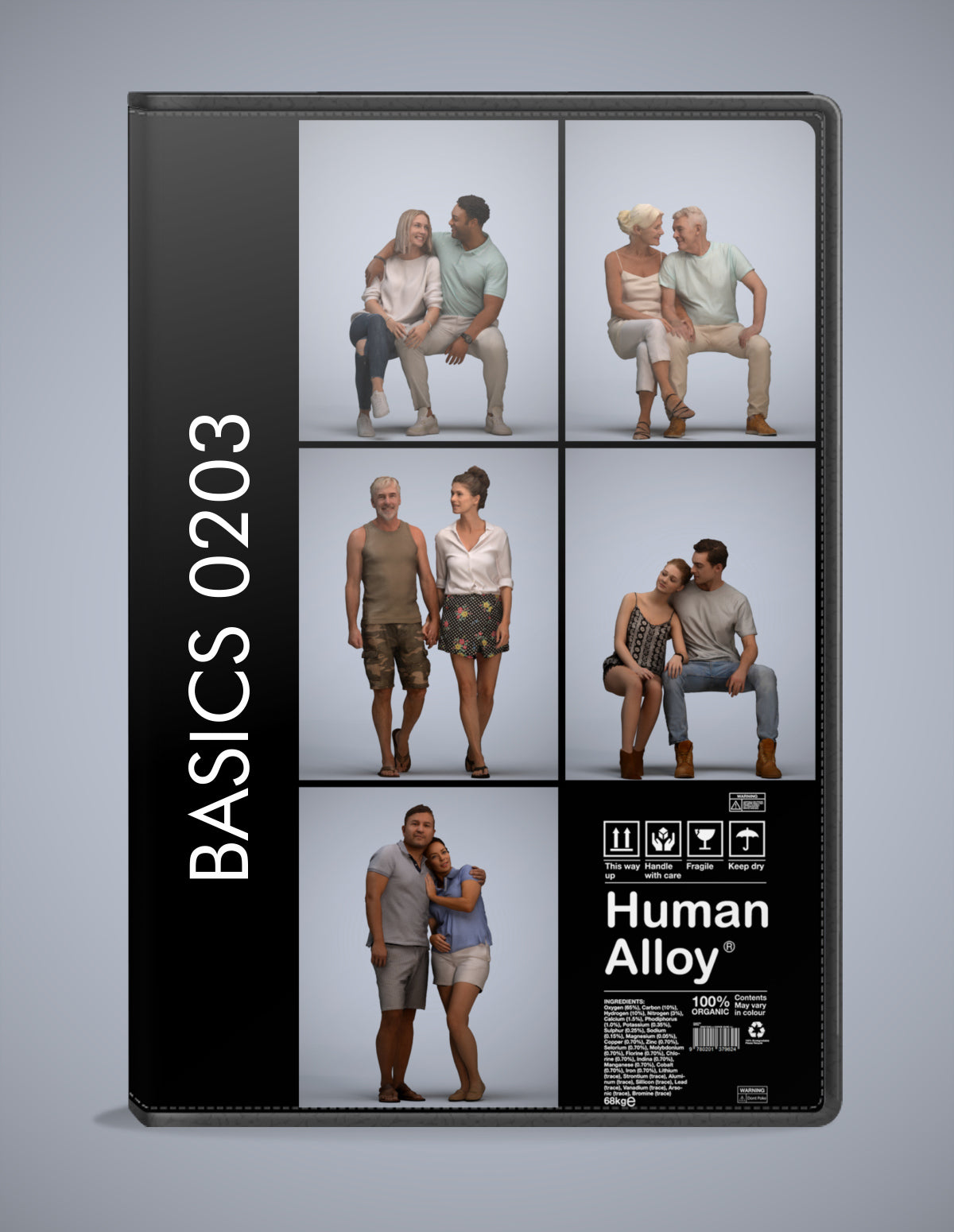 5 3D scanned people couple, photorealistic archviz pack for Enscape and SketchUp