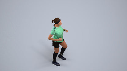 scanned 3D woman sport, photogrammetry people for Enscape and V-Ray, back view render