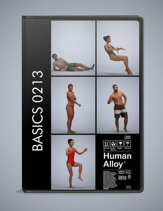 3D people models pool bundle, 5 scanned humans for 3ds Max rendering
