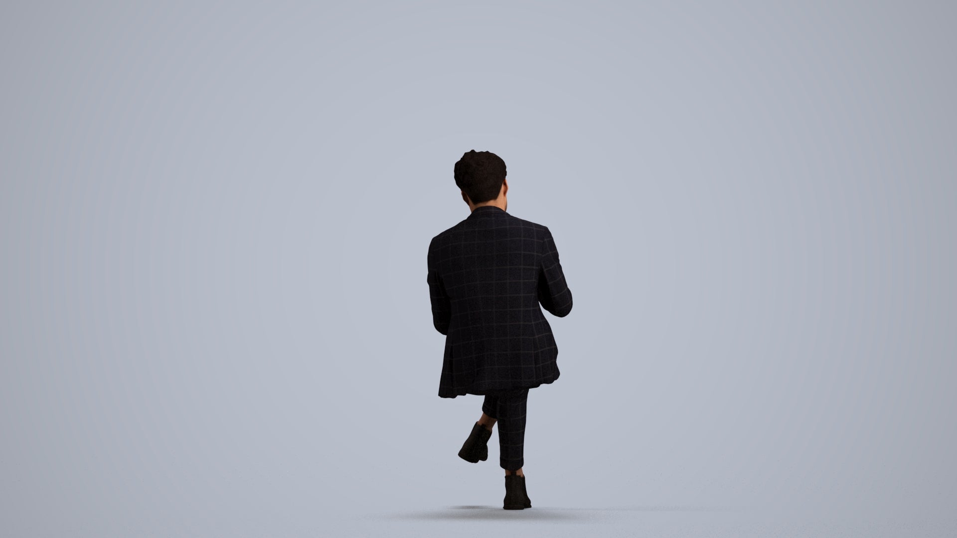 scanned 3D man business, photogrammetry people for Enscape and V-Ray, front view render