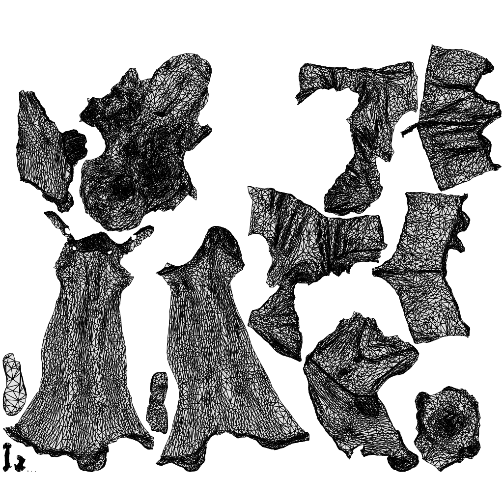 3D people model woman casual walking, scanned human for 3ds Max rendering, wireframe top-down view