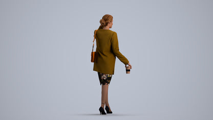 realistic 3D people woman casual couple, render-ready for V-Ray and Corona, FBX OBJ, front view render