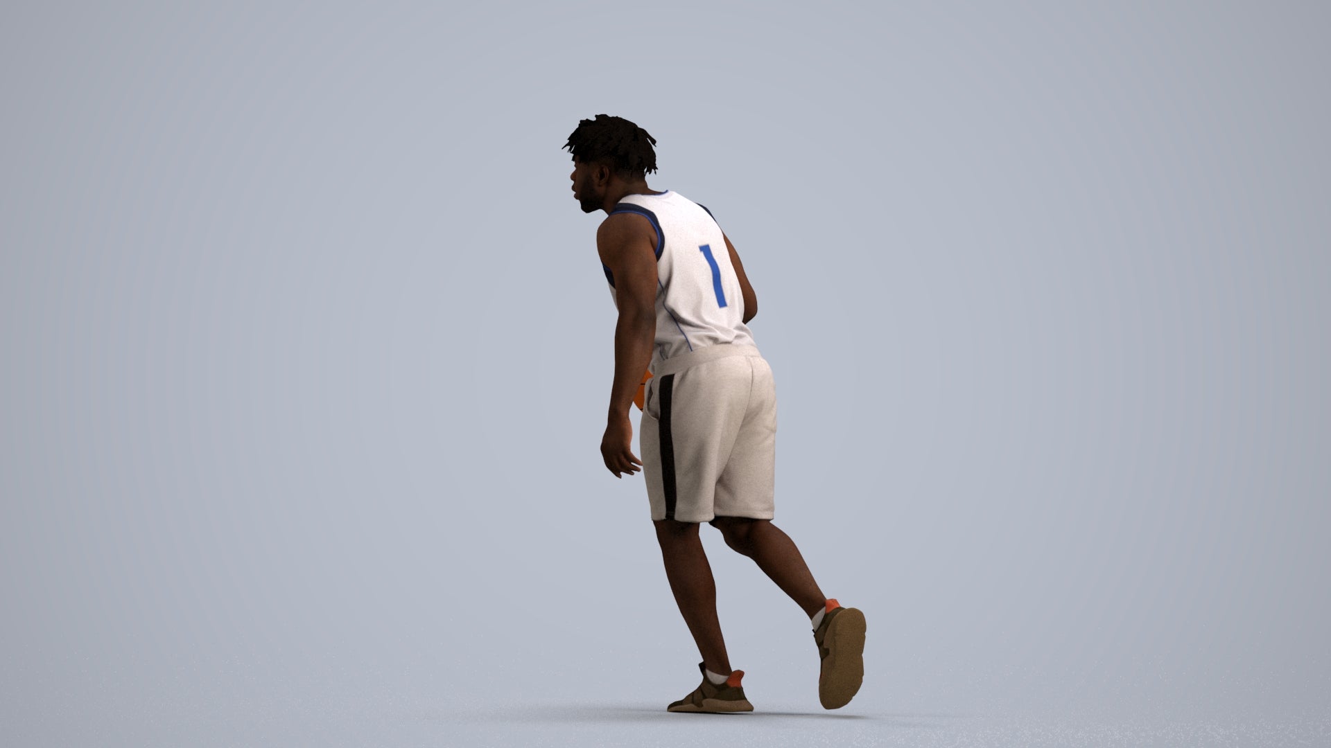 3D scanned man sport, photorealistic archviz people for Enscape and SketchUp, front view render