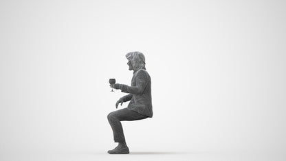 scanned 3D man business, photogrammetry people for Enscape and V-Ray, square thumbnail