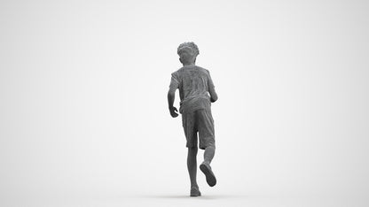 realistic 3D people boy casual kids, render-ready for V-Ray and Corona, FBX OBJ, wireframe front view