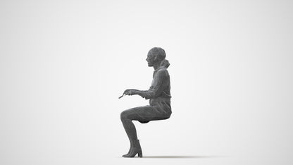 photogrammetry 3D woman casual business, realistic human model archviz FBX, square thumbnail