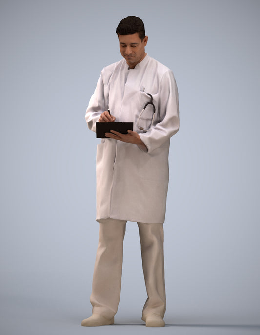 3D people model man medical, scanned human for 3ds Max rendering