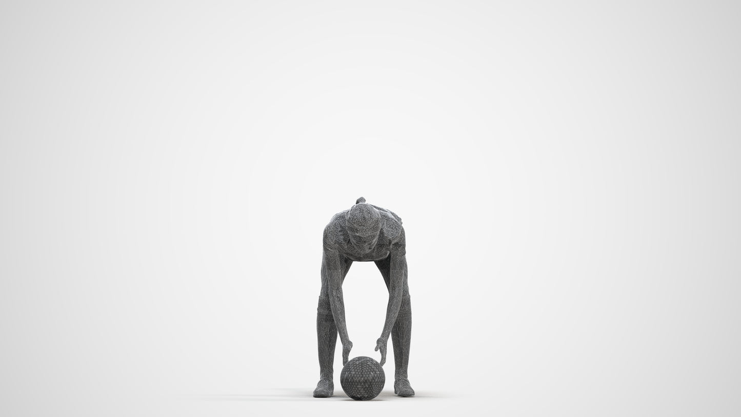 realistic 3D people woman sport, render-ready for V-Ray and Corona, FBX OBJ, three-quarter front view render