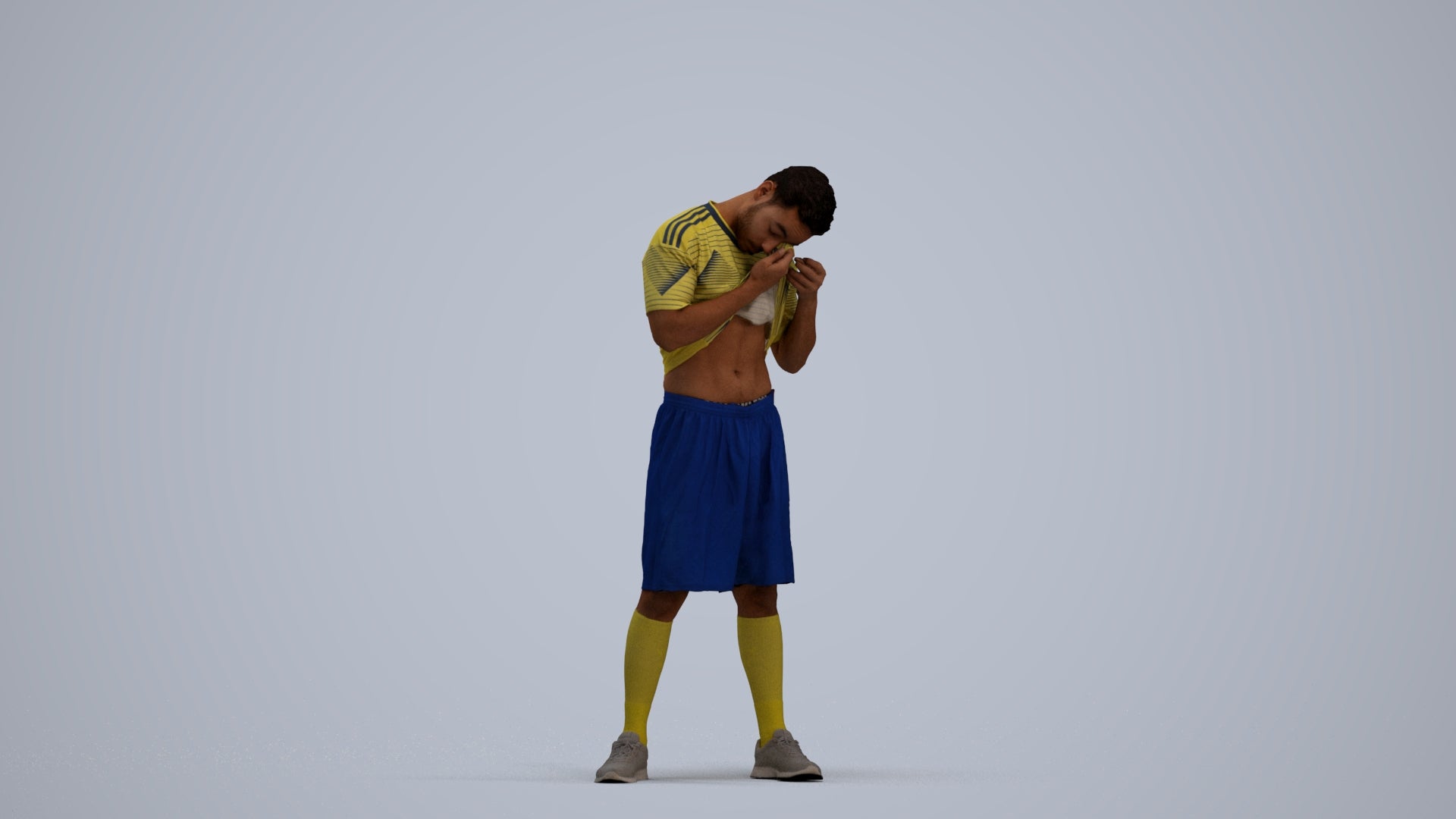 realistic 3D people man sport, render-ready for V-Ray and Corona, FBX OBJ, standing pose render