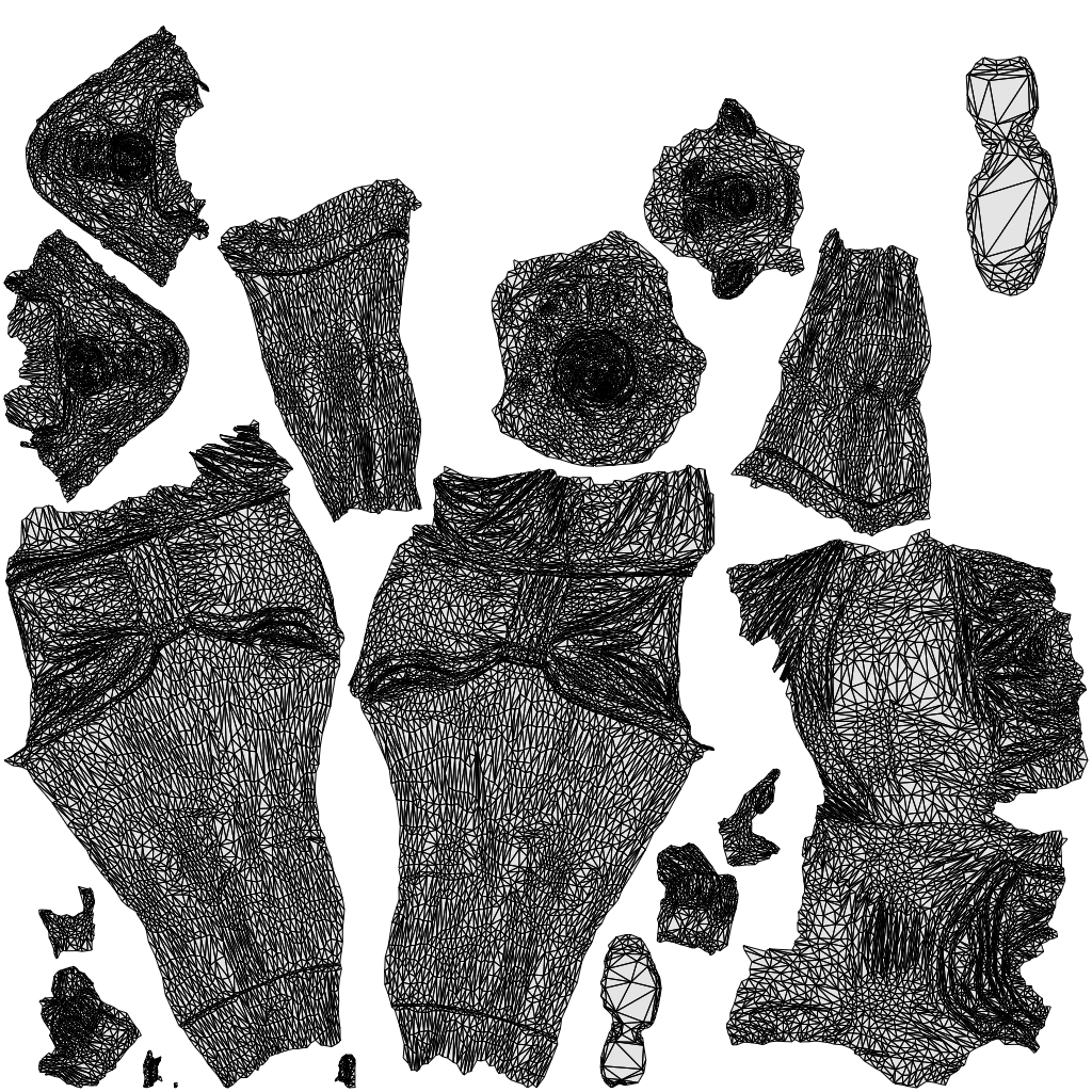 photogrammetry 3D woman sport, realistic human model archviz FBX, wireframe top-down view