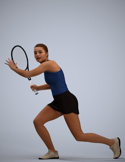 realistic 3D human girl sport, archviz people FBX OBJ for Blender