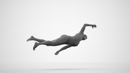 realistic 3D people man sport pool, render-ready for V-Ray and Corona, FBX OBJ, wireframe side view