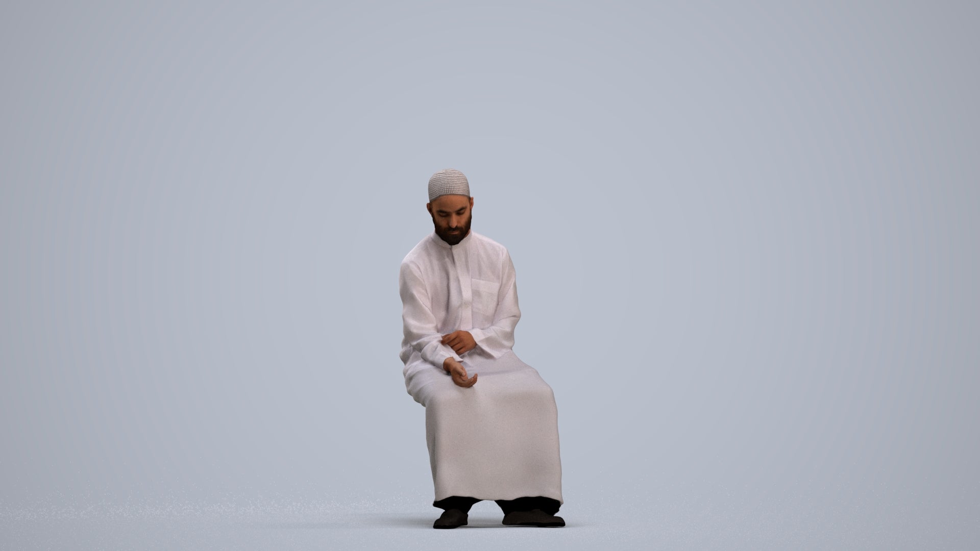 3D people model man sitting, scanned human for 3ds Max rendering, standing pose render