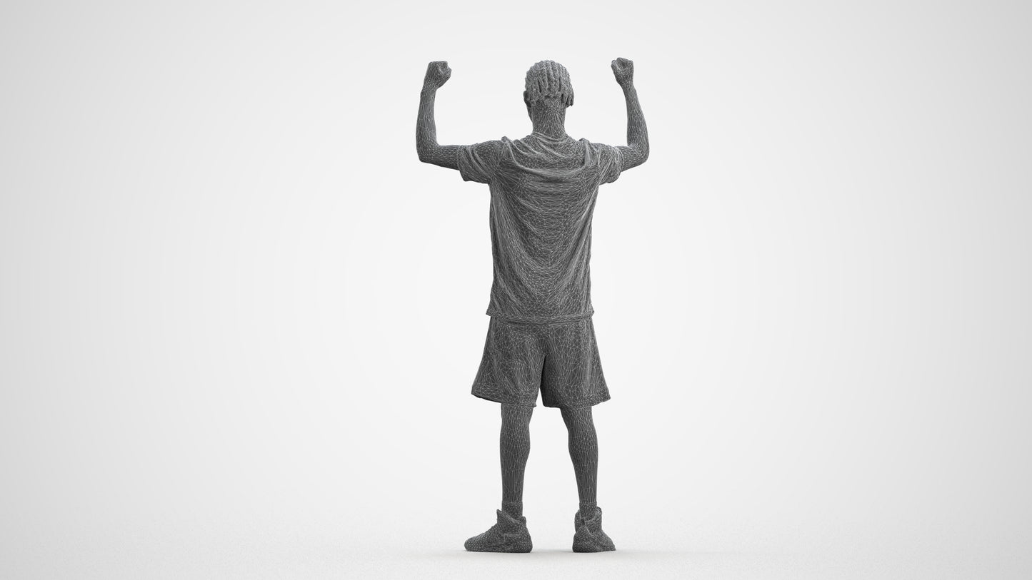 realistic 3D boy sport, scanned archviz people for Blender and 3ds Max, wireframe front view