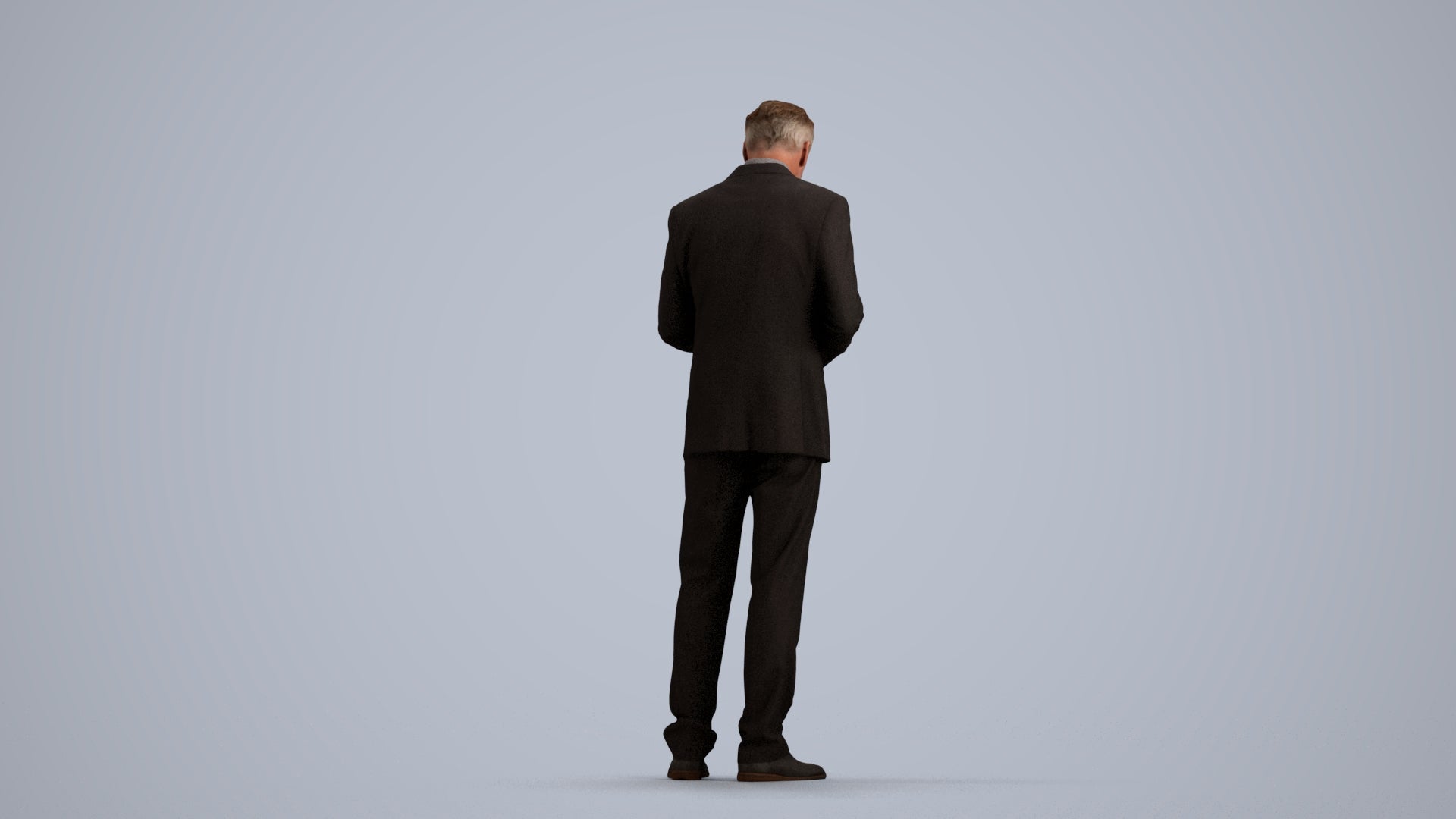 scanned 3D man business, photogrammetry people for Enscape and V-Ray, front view render