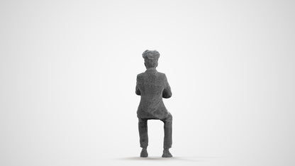 3D people model boy kids, scanned human for 3ds Max rendering, wireframe front view