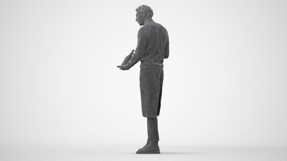 3D scanned man hospitality, photorealistic archviz people for Enscape and SketchUp, square thumbnail