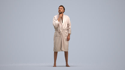 3D scanned man sport, photorealistic archviz people for Enscape and SketchUp, standing pose render