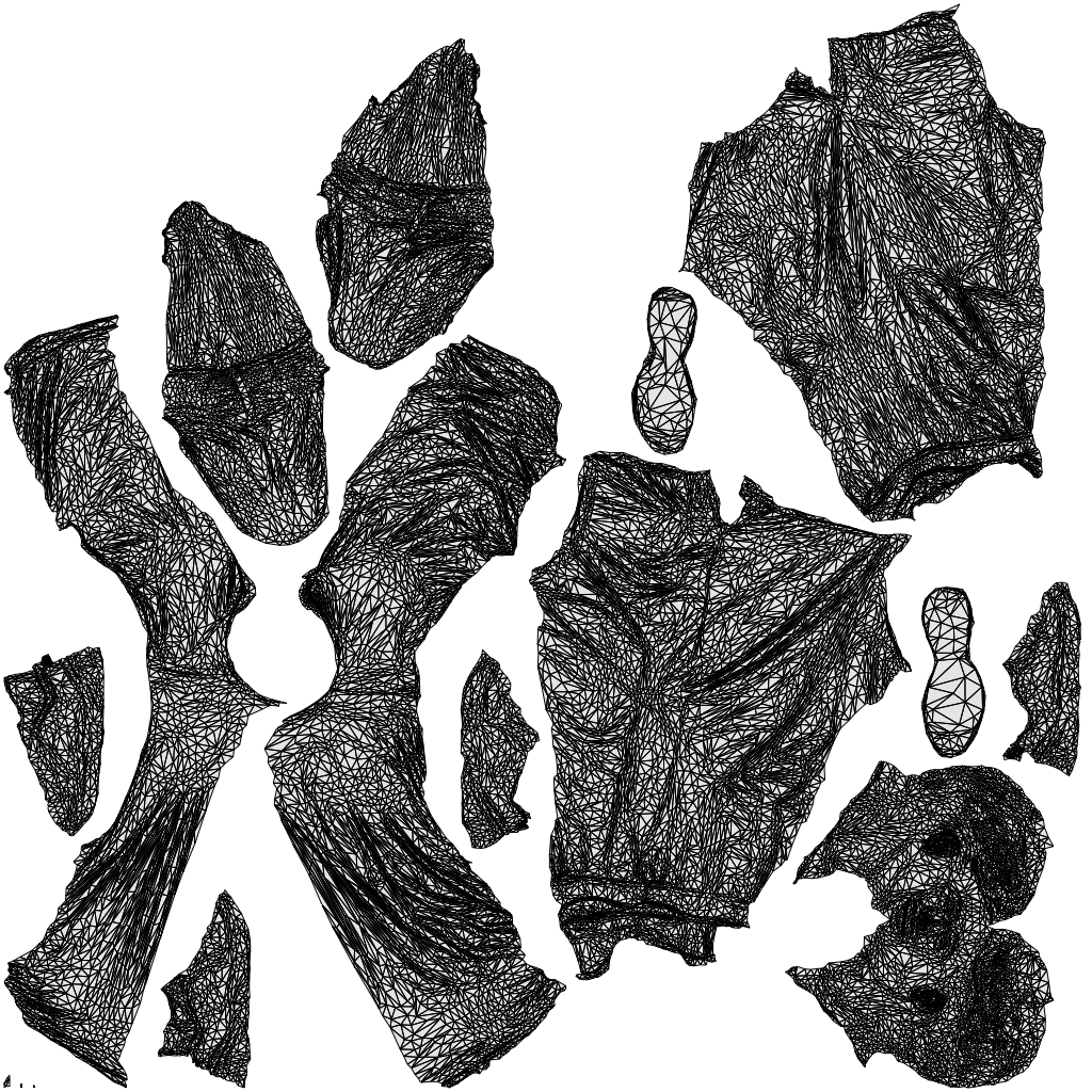realistic 3D people man casual standing, render-ready for V-Ray and Corona, FBX OBJ, wireframe top-down view