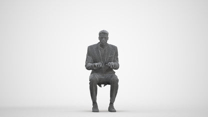 3D scanned man business, photorealistic archviz people for Enscape and SketchUp, three-quarter front view render