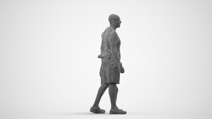 realistic 3D people girl sport kids, render-ready for V-Ray and Corona, FBX OBJ, wireframe side view