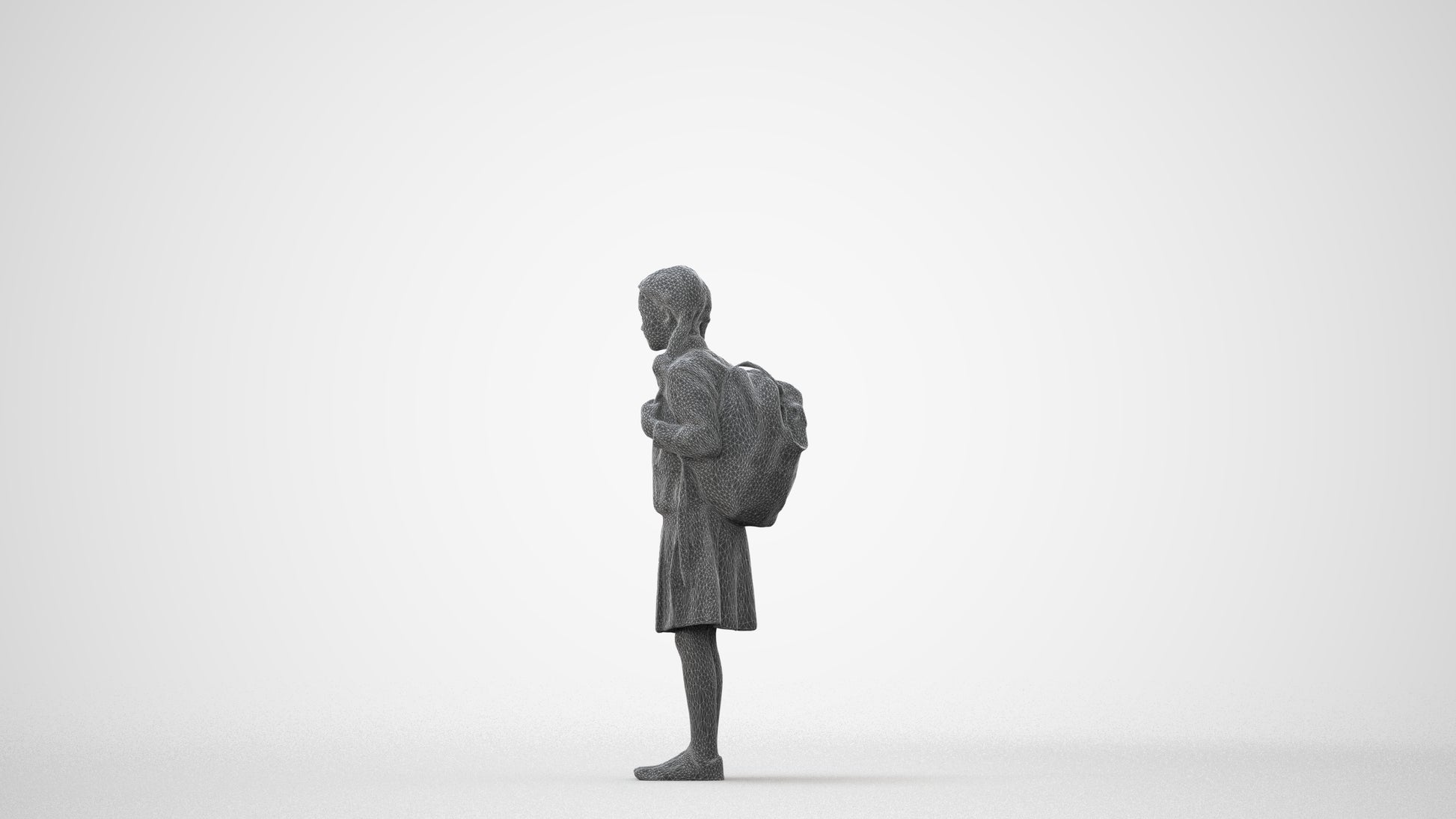 photogrammetry 3D girl kids, realistic human model archviz FBX, square thumbnail