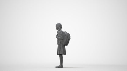 photogrammetry 3D girl kids, realistic human model archviz FBX, square thumbnail