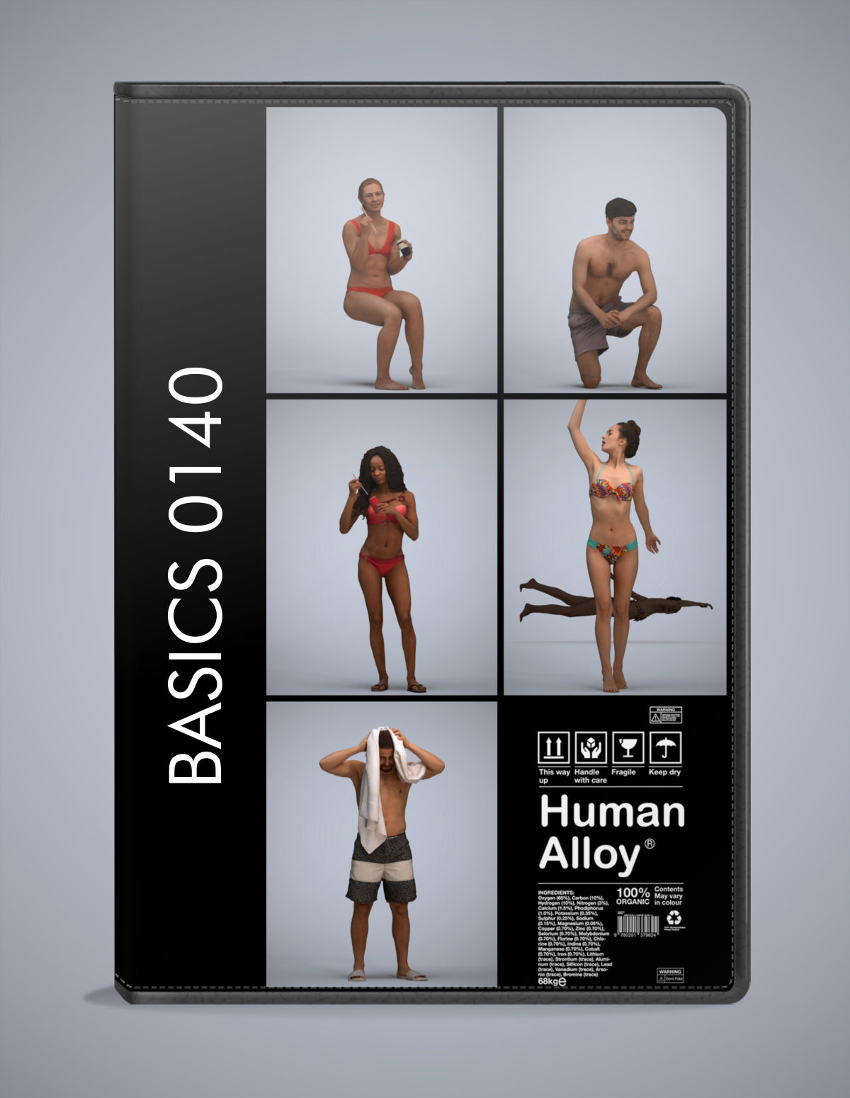 3D people models pool bundle, 5 scanned humans for 3ds Max rendering