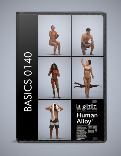 3D people models pool bundle, 5 scanned humans for 3ds Max rendering