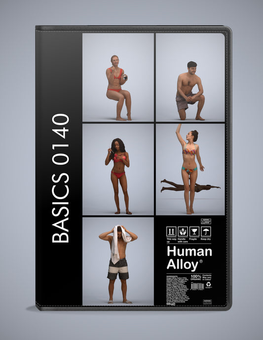 3D people models pool bundle, 5 scanned humans for 3ds Max rendering