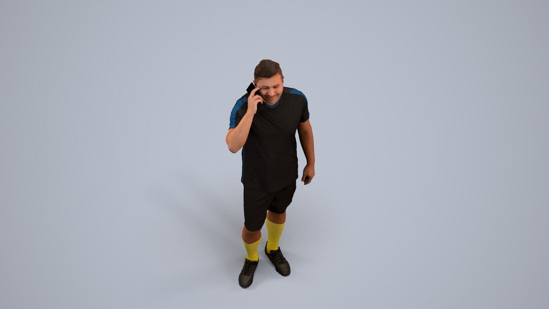 3D scanned man sport, photorealistic archviz people for Enscape and SketchUp, back view render