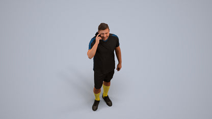3D scanned man sport, photorealistic archviz people for Enscape and SketchUp, back view render