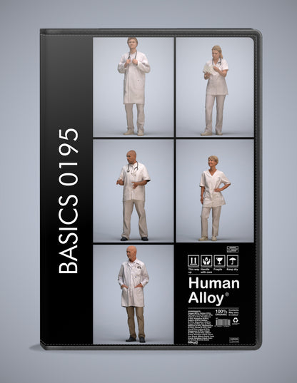 5 3D scanned people medical, photorealistic archviz pack for Enscape and SketchUp