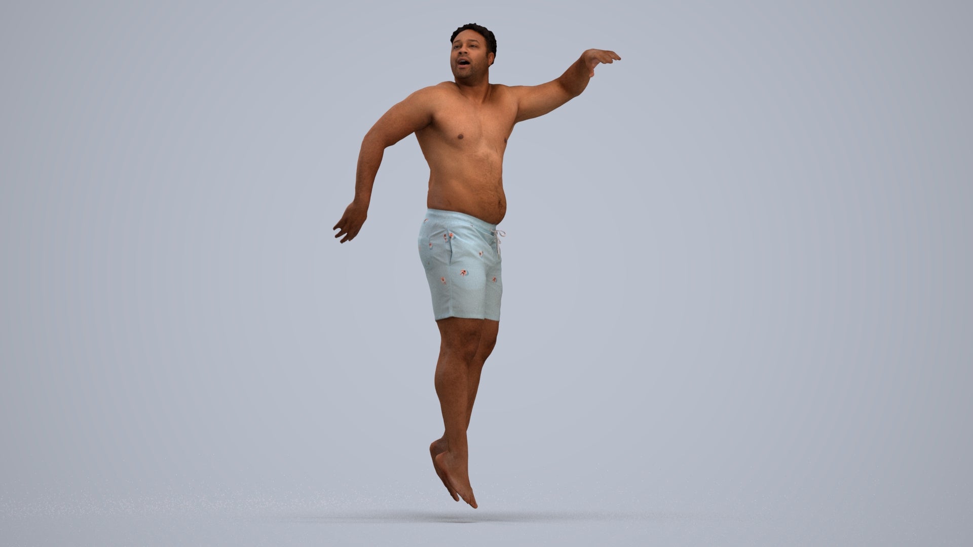 realistic 3D people man sport pool, render-ready for V-Ray and Corona, FBX OBJ, standing pose render