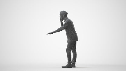 3D people model man casual standing, scanned human for 3ds Max rendering, square thumbnail
