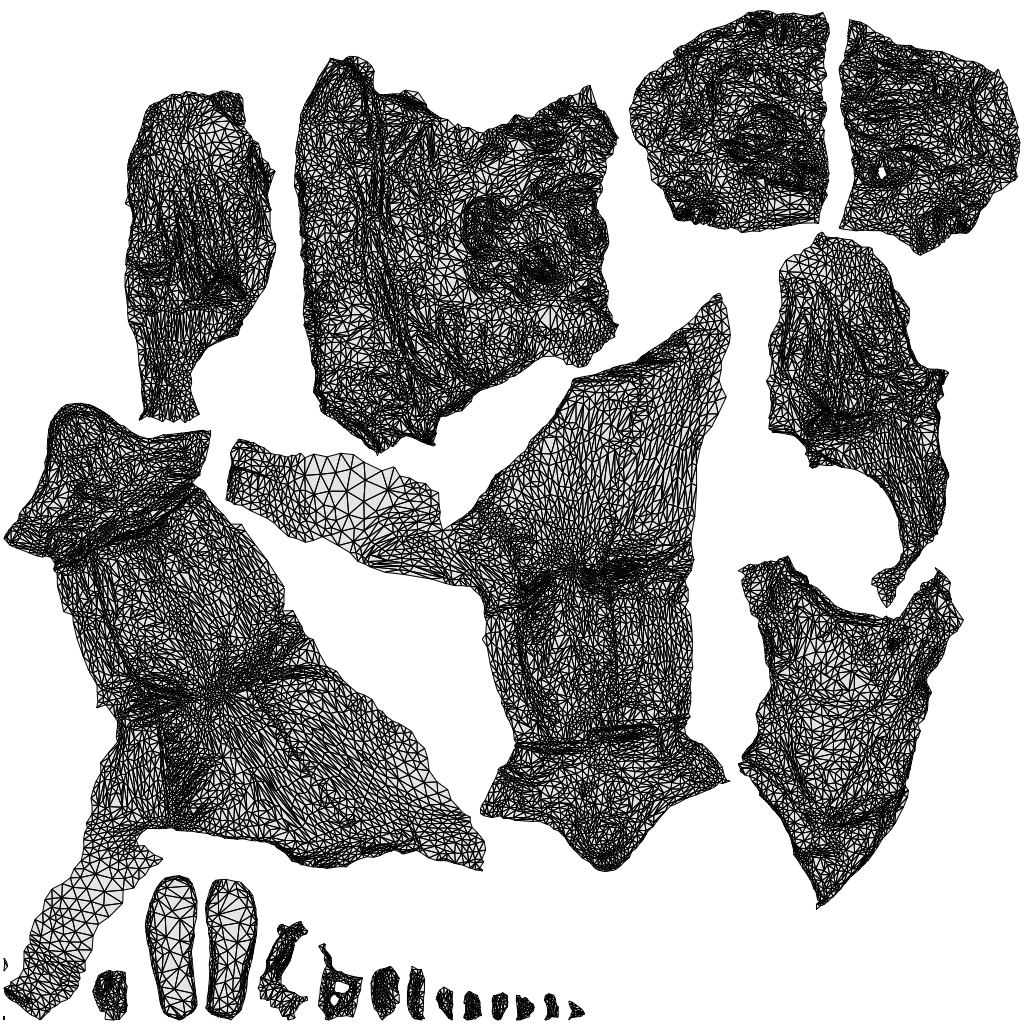 3D people model woman casual sitting, scanned human for 3ds Max rendering, wireframe top-down view